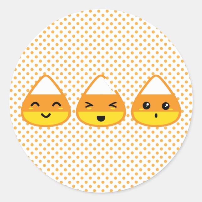 Kawaii Candy Corn Stickers (Front)