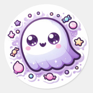 Kawaii Candy Ghost Craft Sticker Cute Spooky Vibe