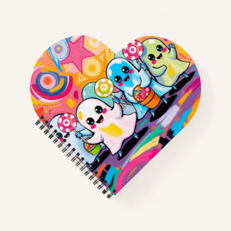 Kawaii Candy Parade  Colourful Cute Cartoon  Notebook