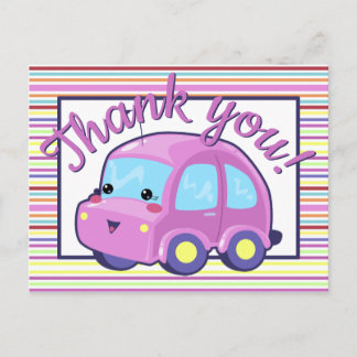 Kawaii Car Postcard