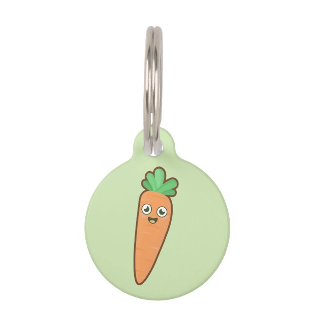 Kawaii Carrot Pet Tag (Front)