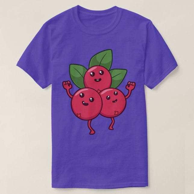 Kawaii Cartoon Cranberry  T-Shirt (Design Front)