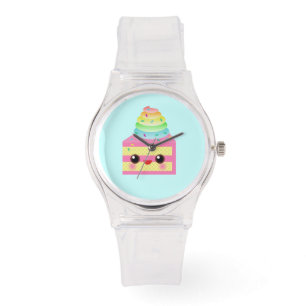 Kawaii Cartoon Rainbow Cake Watch