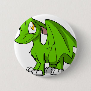 Kawaii Cartoon Recolorable SD Furry Dragon Button