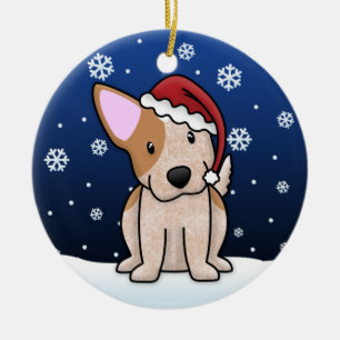 Kawaii Cartoon Red Heeler Christmas Ornament