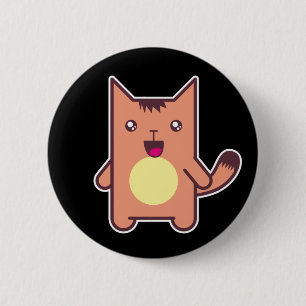 Kawaii cat 6 cm round badge