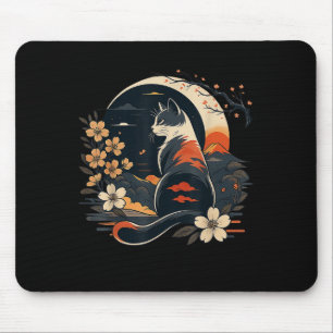 Kawaii Cat Anime Japanese Funny Art Men Women Kids Mouse Pad