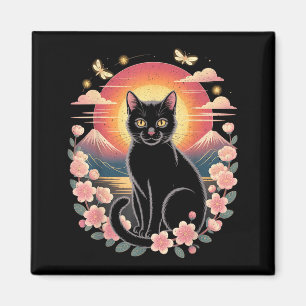 Kawaii Cat Anime Japanese Retro Men Women Kids Fun Magnet