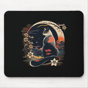 Kawaii Cat Anime Japanese Retro Men Women Kids Fun Mouse Pad