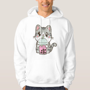 Kawaii Cat Boba Bubble Milk Tea Kawaii Anime Neko Hoodie