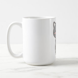 Kawaii Cat Boba Milk Tea Cute Grey Tabby Kitten Coffee Mug