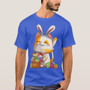 Kawaii Cat Bunny Happy Easter Day Egg Costume Girl T-Shirt