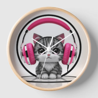 Kawaii Cat Clock