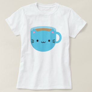Kawaii Cat Cup of Tea T-Shirt