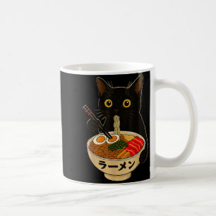 Kawaii Cat Eating Ramen Noodles Funny Anime Gift G Coffee Mug