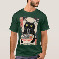 Kawaii Cat Eating Ramen Noodles Funny Anime Gift G