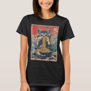 Kawaii Cat Eating Ramen Noodles Funny Anime Gift G T-Shirt