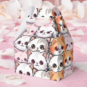 Kawaii Cat feline Kitten pet face doodle print pat Favour Box