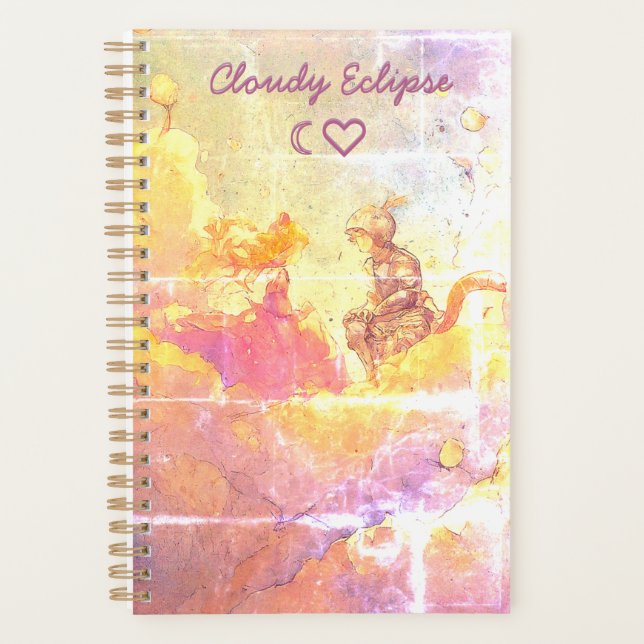 Kawaii Cat Girl Princess & Cat Knight Boy Planner (Front)