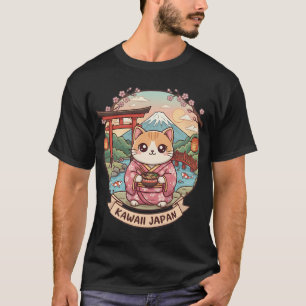 Kawaii Cat in Japan T-Shirt