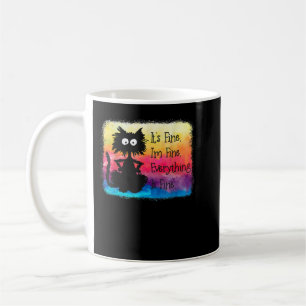 Kawaii cat Japanese black anime cat Cute T-Shirt Coffee Mug