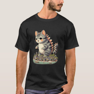 Kawaii Cat Kaiju Catzilla Japanese Men Women Kids T-Shirt