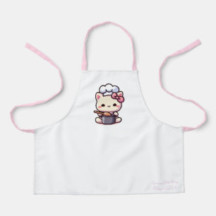 kawaii cat kitchen apron
