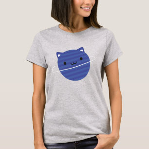 Kawaii Cat Planet in Space T-Shirt
