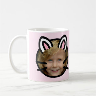 Kawaii Cat Purikura Style Photo Coffee Mug