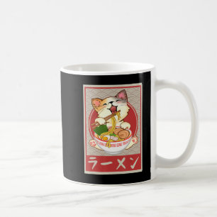 Kawaii Cat Ramen Anime Vintage Japanese Gift Girls Coffee Mug