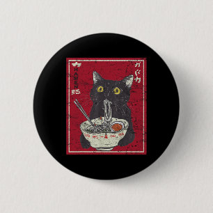 Kawaii Cat Ramen Japanese Food Funny Anime Girls T 6 Cm Round Badge