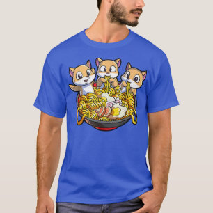 Kawaii Cat Ramen Neko Japanese Noodle Anime Cat Lo T-Shirt