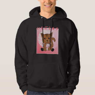 Kawaii Cat Retro Japanese Strawberry Milk Hoodie