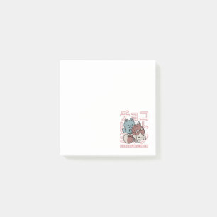 Kawaii Cat with Chocolate Milk – Japanese Pop Art  Post-it Notes