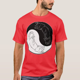 Kawaii Cat Ying Yang Design Cute Cat Lover 1 T-Shirt