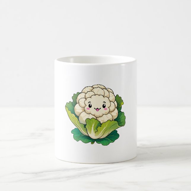 Kawaii Cauliflower Coffee Mug (Center)