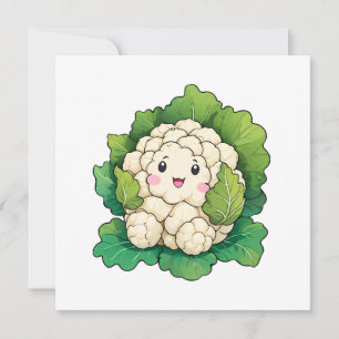Kawaii Cauliflower Invitation