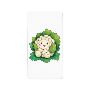 Kawaii Cauliflower Label