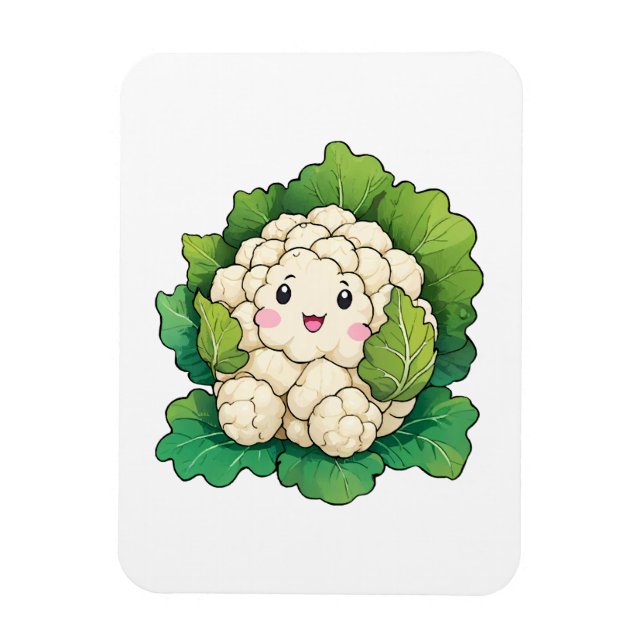 Kawaii Cauliflower Magnet (Vertical)