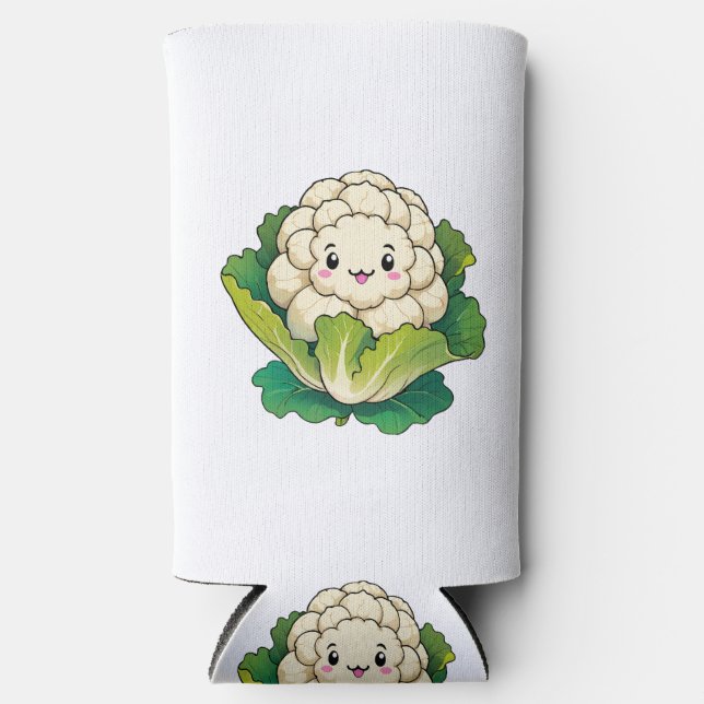 Kawaii Cauliflower Seltzer Can Cooler (Front)