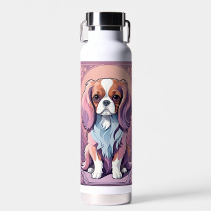 Kawaii Cavalier King Charles Pastel Colours Water Bottle