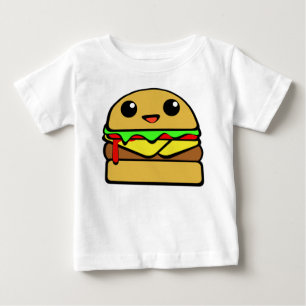 Kawaii Cheeseburger Character Baby T-Shirt