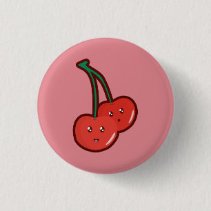 Kawaii Cherry 3 Cm Round Badge