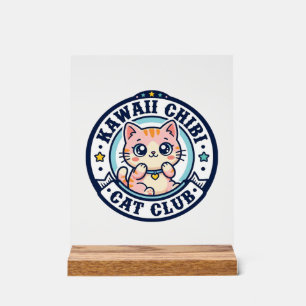 Kawaii Chibi Cat Cat Mum Gift Idea - Kawaii Chibi Acrylic Sign