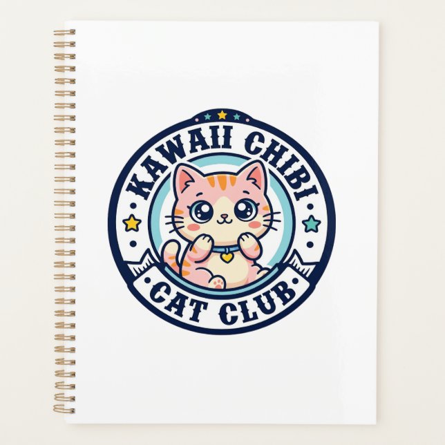 Kawaii Chibi Cat Cat Mum Gift Idea - Kawaii Chibi  Planner (Front)