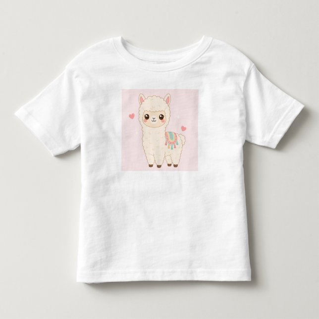 Kawaii Chibi Cute Alpaca Llama tshirt (Front)