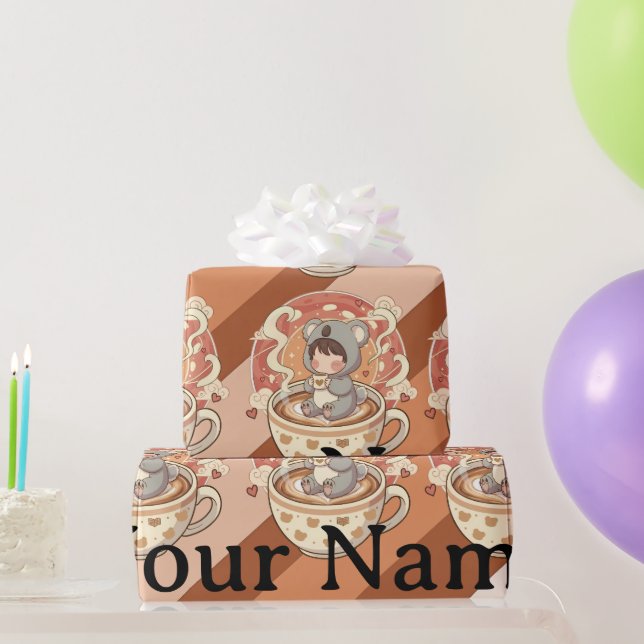 Kawaii Chibi Koala Adventure Gift Wrapping Paper (Party Gifts)