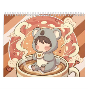 Kawaii Chibi Koala Adventure Yearly Desk Calendar