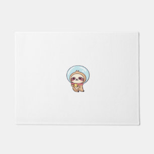 Kawaii Chibi Sloth Astronaut � Cute Space Sloth Ca Doormat