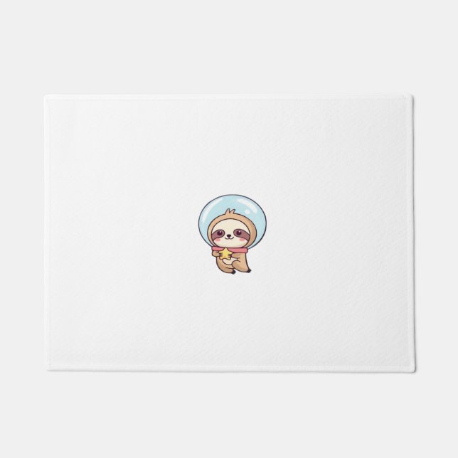Kawaii Chibi Sloth Astronaut � Cute Space Sloth Ca Doormat (Front)